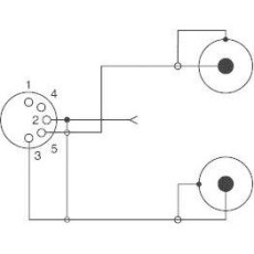 HIFI / HIFI / Redukn kabel DIN5 zsuvka / samice na 2xRCA / zstrky