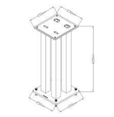 HIFI / HIFI / Stojan pro repro / Norstone Stylum Square / White / 2ks
