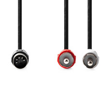 HIFI / HIFI / Kabel DIN5 z�str�ka / samec na 2xRCA / z�str�ky / 1m