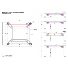 HIFI / HIFI / Hi-Fi stolek / Norstone:Spider 2 / Black / 26cm