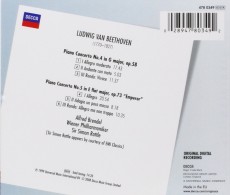 CD / Brendel/Rattle / Beethoven / Piano Concertos No.4 & 5