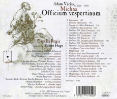 CD / Michna Adam Vclav / Officium Vespertinum / Capella Reiga
