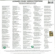 LP / Cohen Leonard / Various Positions / Vinyl