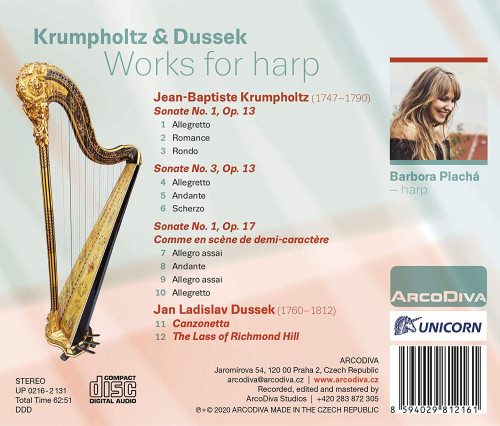 CD / Krumpholtz & Dussek / Works For Harp / Plach� Barbora