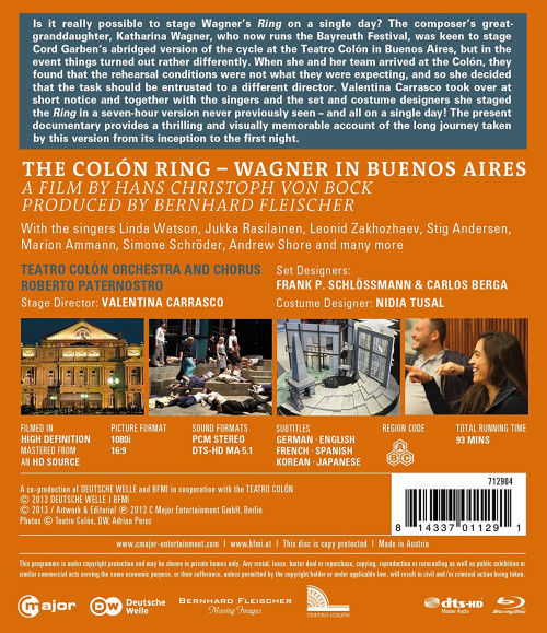 Blu-Ray / Wagner / Col�n Ring / Wagner In Buenos Aires / Blu-Ray