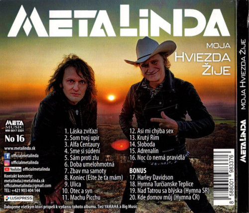 CD / Metalinda / Moja hviezda �ije / No.16 / Digipack