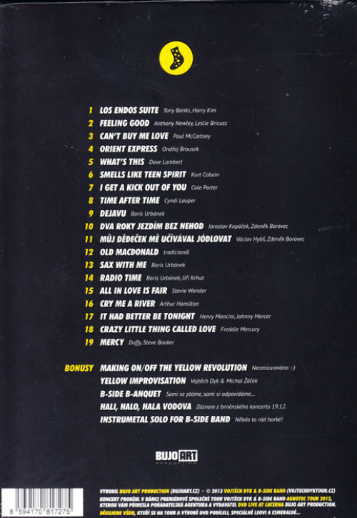 DVD / Dyk Vojt�ch & B-Side Band / Live At Lucerna 2012