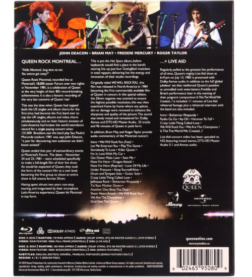 2Blu-Ray / Queen / Rock Montreal / Live AID / 2Blu-Ray / Reedice 2025