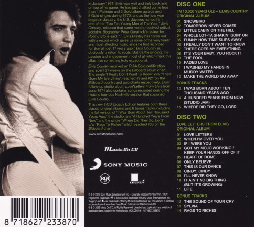 2CD / Presley Elvis / Elvis Country / Digipack / 2CD