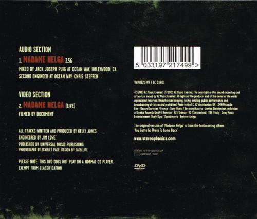 DVD / Stereophonics / Madame Helga / DVD Single