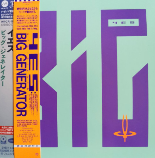CD / Yes / Big Generator / Japan / Cardboard Sleeve