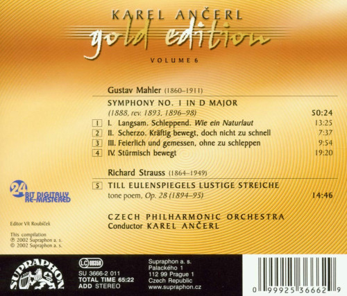 CD / An�erl Karel / Gold Edition Vol.6 / Mahler,Strauss