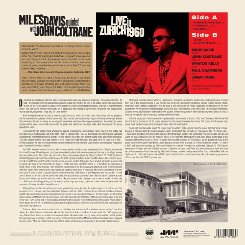 LP / Davis Miles Quintet & John Coltrane / Live In Zurich... / Vinyl