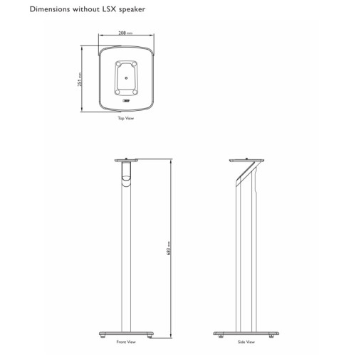 HIFI / HIFI / Stojan pro repro / Kef S1 Floor Stand / 2ks