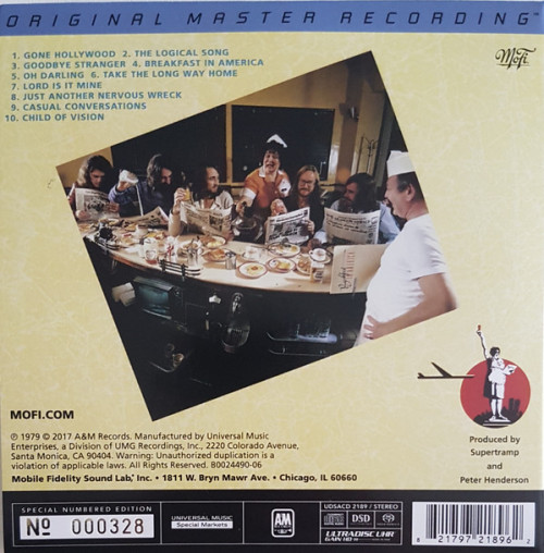 SACD / Supertramp / Breakfast In America / Numbered Hybrid SACD / MFSL