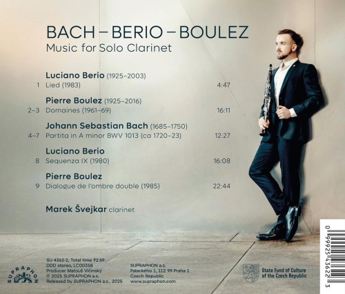 CD / �vejkar Marek / Bach,Berio,Boulez:Hudba pro s�lov� klarinet