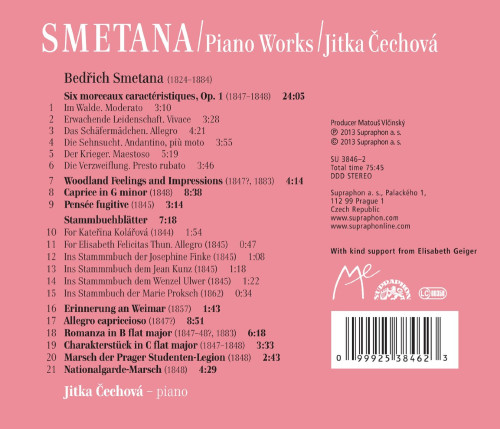 CD / �echov� Jitka / Bed�ich Smetana:Klav�rn� d�lo 6