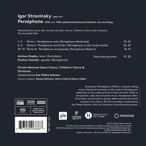 CD/SACD / Stravinsky Igor / Pers�phone / Staples / Cheviller / SACD