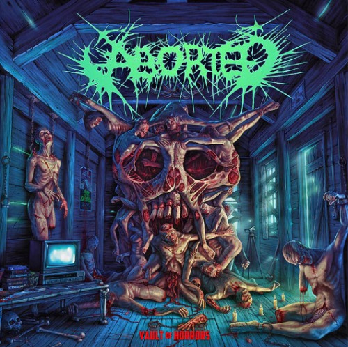 LP / Aborted / Vault Of Horrors / Purple,Black Split / Vinyl