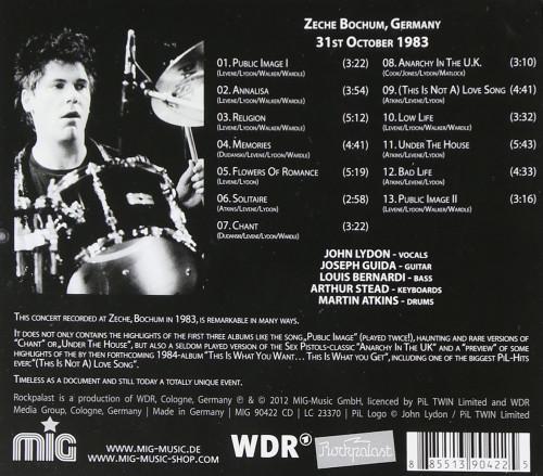 CD / Public Image Limited / Live At Rockpalast