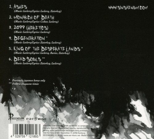 CD / Sinsaenum / Ashes / EP / 6 Tracks