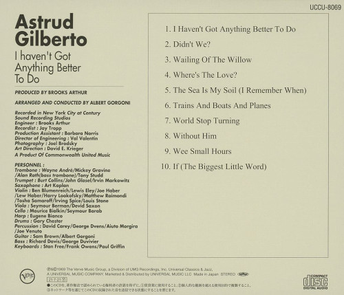 CD / Gilberto Astrud / Haven't Got Anything Better To Do / Japan