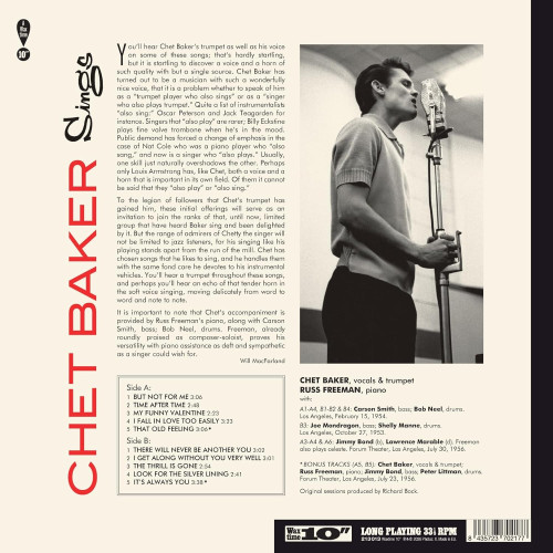 LP / Baker Chet / Sings / Blue / 10" / Vinyl