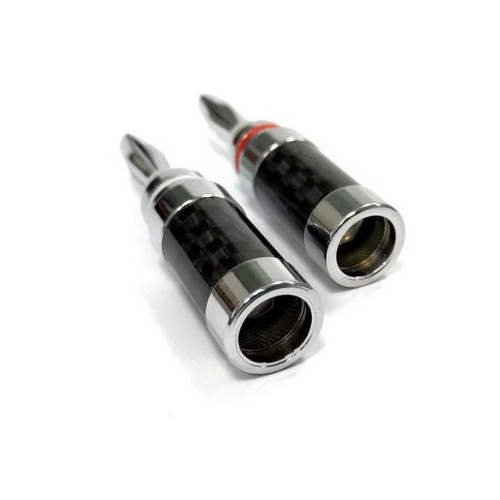 HIFI / HIFI / Koncovky Nakamichi Banana Plugs N04072-Rhodium / 2ks