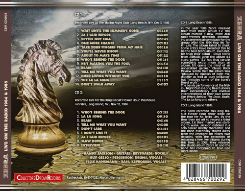 2CD / Zebra / Live On The Radio 84-86 / 2CD