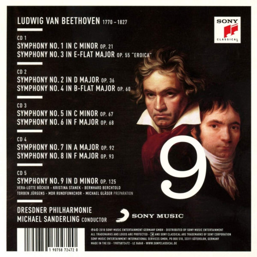 5CD / Beethoven / Nine Symphonies / Sanderling / 5CD