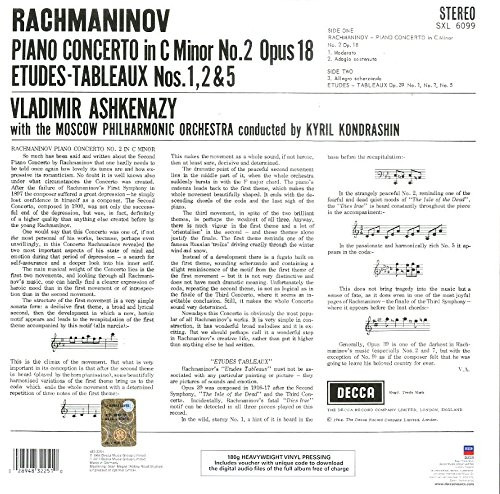 LP / Rachmaninov Sergej / Second Piano Concerto / Ashkenazy / Vinyl