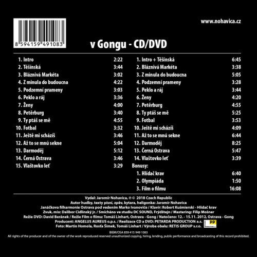 DVD/CD / Nohavica Jarom�r / Jarek Nohavica v Gongu / CD+DVD / Digipack