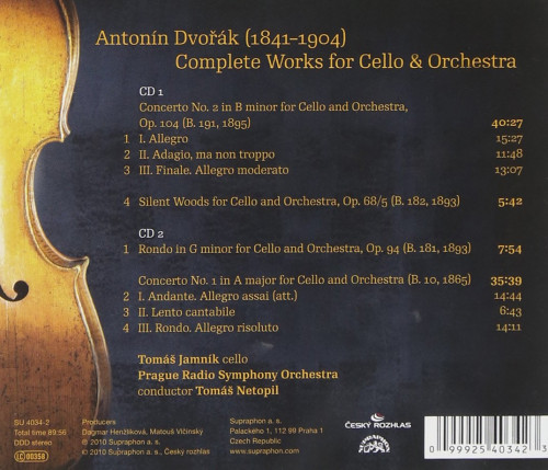 2CD / Dvo��k Anton�n / Complete Cello Works / 2CD