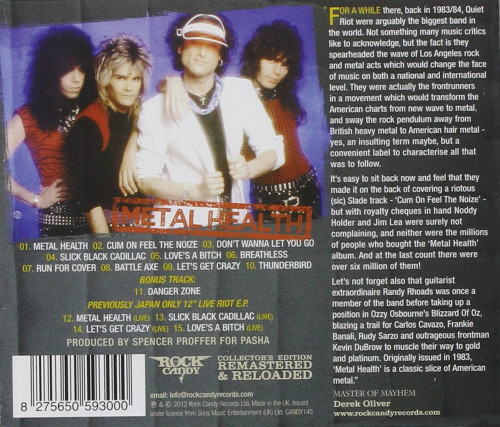 CD / Quiet Riot / Metal Health / Limited