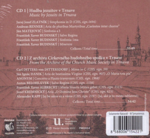 2CD / Solamente Naturali / Musica Tyrnaviensis / 2CD
