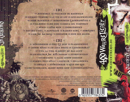 2CD / In Extremo / 40 Wahre Lieder / Best Of / 2CD