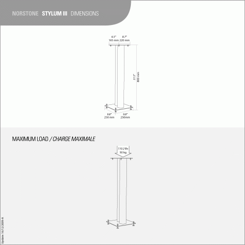 HIFI / HIFI / Stojan pro repro / Norstone Stylum 3 / 2ks