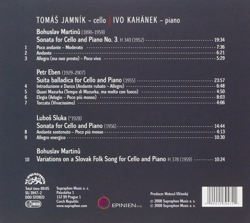 CD / Martin� Bohuslav / Works For Cello And Piano