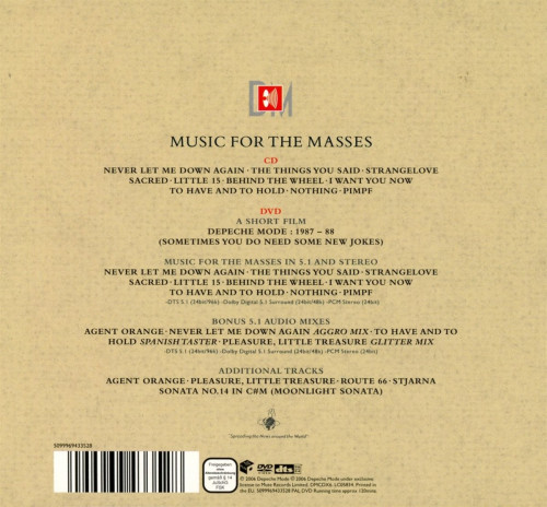 CD/DVD / Depeche Mode / Music For The Masses / CD+DVD