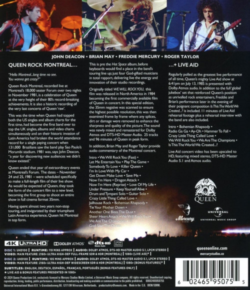 UHD4kBD / Queen / Rock Montreal+Live AID / 2UHD 4K