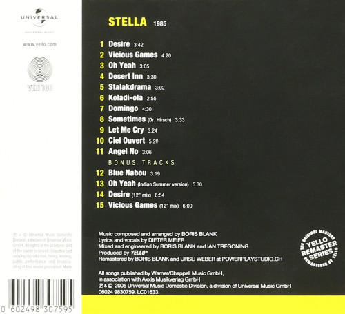 CD / Yello / Stella / Digipack