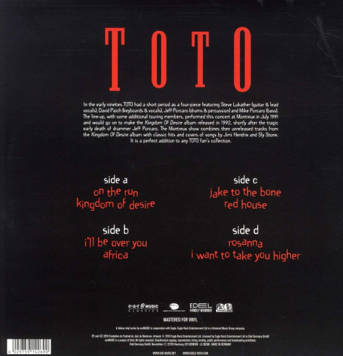 2LP / Toto / Live At Montreux 1991 / Vinyl / 2LP / Limited