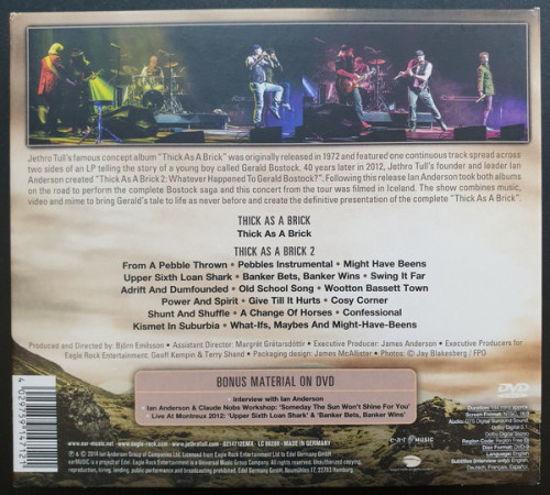 CD/DVD / Jethro Tull's Ian Anderson / Thick As A Brick / Live / Digi / 2CD+DV