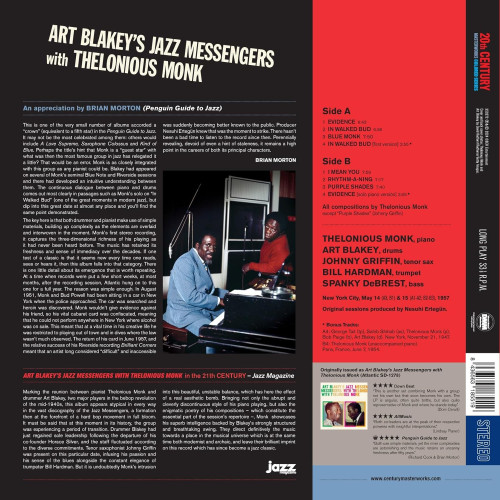 LP / Blakey Art & Jazz Messengers / With Thelonious Monk / Vinyl
