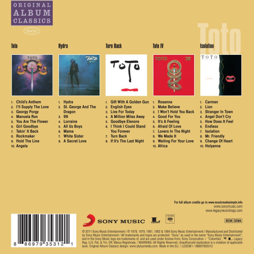 5CD / Toto / Original Album Classics / 5CD