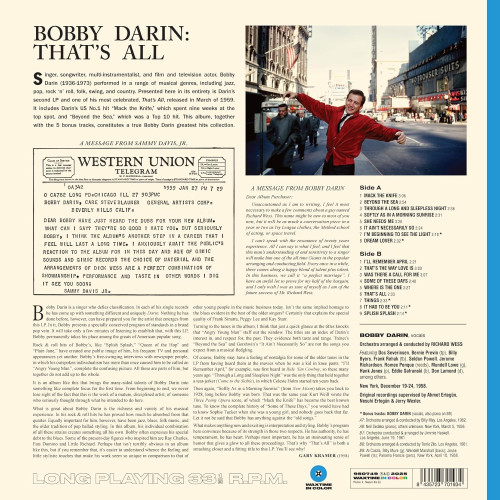 LP / Darin Bobby / That's All / Blue / Vinyl