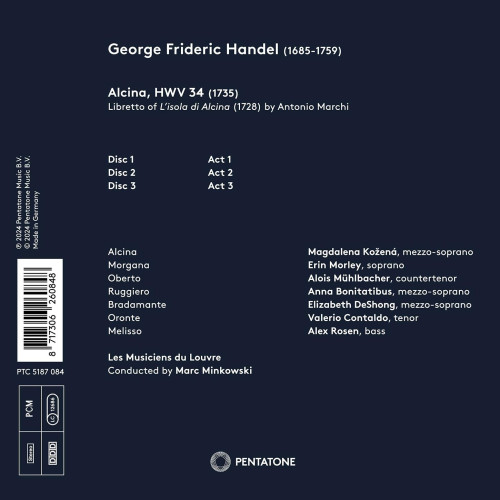 3CD / Ko�en� Magdalena / H�ndel:Alcina / Erin Morley / 3CD