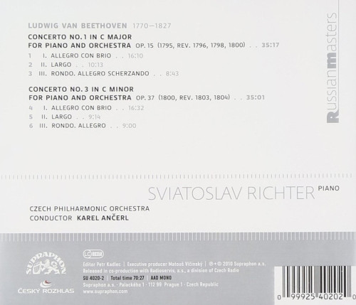 CD / Richter Sviatoslav / Beethoven / Piano Concertos No 1.& 3.