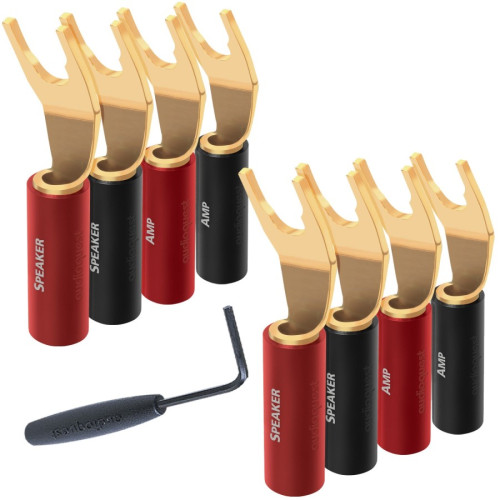 HIFI / HIFI / Koncovky Audioquest SureGrip 100 Spade Gold / 8ks