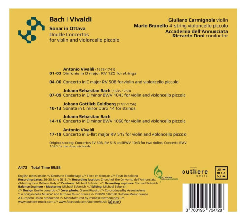 CD / Carmignola Giuliano,M.Brunello / Bach,Vivaldi:Sonar In Ottava